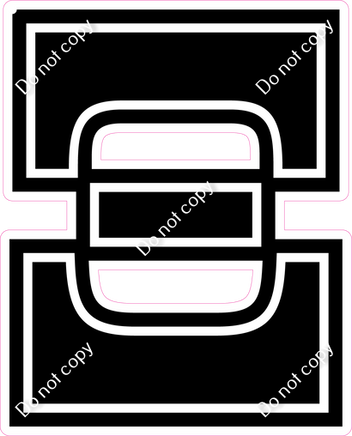 18" Greek Individual Flat Black - Alphabet Pieces Xi