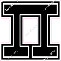 18" Greek Individual Flat Black - Alphabet Pieces Pi