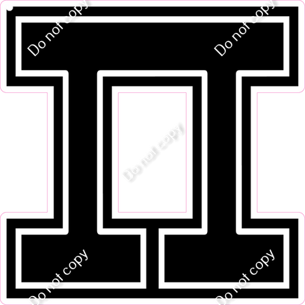 18" Greek Individual Flat Black - Alphabet Pieces Pi