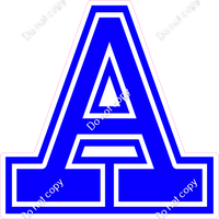 18" Greek Individual Flat Blue - Alphabet Pieces Alpha