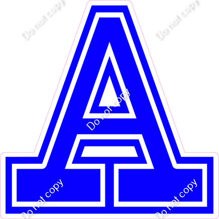 18" Greek Individual Flat Blue - Alphabet Pieces Alpha