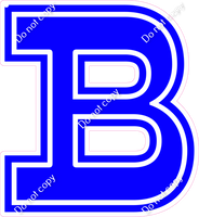 18" Greek Individual Flat Blue - Alphabet Pieces Beta