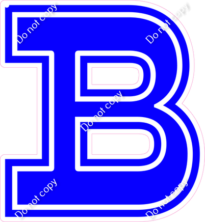 18" Greek Individual Flat Blue - Alphabet Pieces Beta