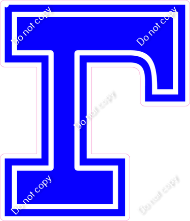 18" Greek Individual Flat Blue - Alphabet Pieces Gamma