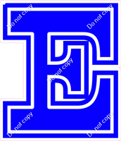 18" Greek Individual Flat Blue - Alphabet Pieces Epsilon