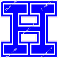 18" Greek Individual Flat Blue - Alphabet Pieces Eta