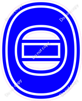 18" Greek Individual Flat Blue - Alphabet Pieces Theta