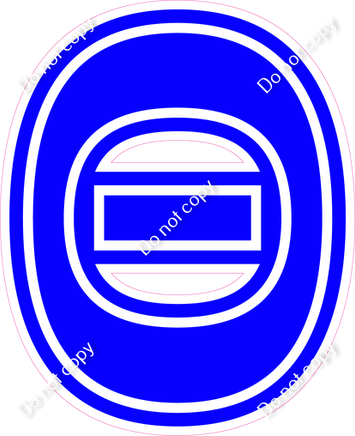 18" Greek Individual Flat Blue - Alphabet Pieces Theta