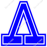 18" Greek Individual Flat Blue - Alphabet Pieces Lambda