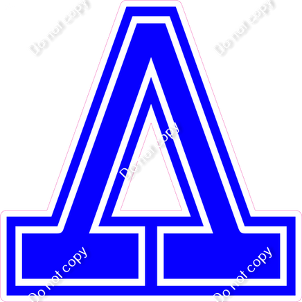 18" Greek Individual Flat Blue - Alphabet Pieces Lambda