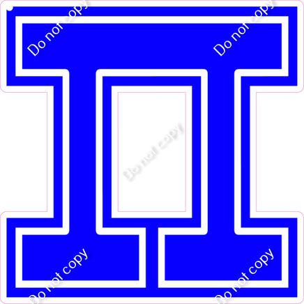 18" Greek Individual Flat Blue - Alphabet Pieces Pi