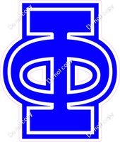 18" Greek Individual Flat Blue - Alphabet Pieces Phi
