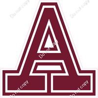 18" Greek Individual Flat Burgundy - Alphabet Pieces Alpha