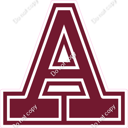 18" Greek Individual Flat Burgundy - Alphabet Pieces Alpha