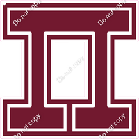 18" Greek Individual Flat Burgundy - Alphabet Pieces Pi