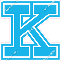 18" Greek Individual Flat Caribbean - Alphabet Pieces Kappa