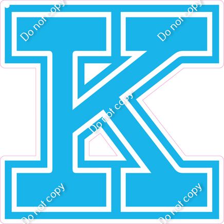 18" Greek Individual Flat Caribbean - Alphabet Pieces Kappa