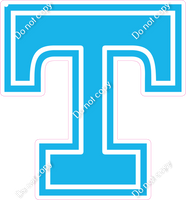 18" Greek Individual Flat Caribbean - Alphabet Pieces Tau