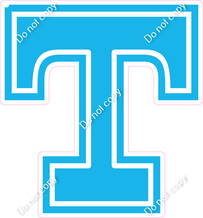 18" Greek Individual Flat Caribbean - Alphabet Pieces Tau
