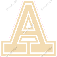 18" Greek Individual Flat Champagne - Alphabet Pieces Alpha