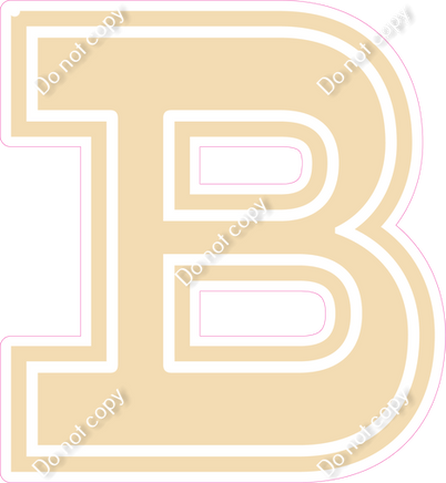 18" Greek Individual Flat Champagne - Alphabet Pieces Beta