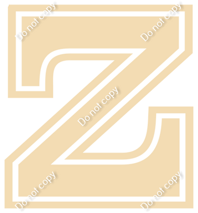 18" Greek Individual Flat Champagne - Alphabet Pieces Zeta