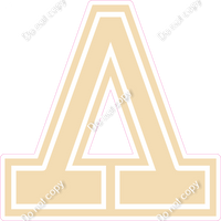 18" Greek Individual Flat Champagne - Alphabet Pieces Lambda