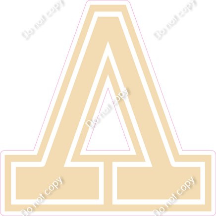 18" Greek Individual Flat Champagne - Alphabet Pieces Lambda