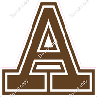 18" Greek Individual Flat Chocolate - Alphabet Pieces Alpha