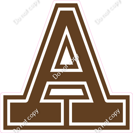 18" Greek Individual Flat Chocolate - Alphabet Pieces Alpha