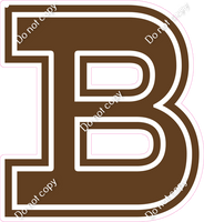 18" Greek Individual Flat Chocolate - Alphabet Pieces Beta