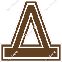 18" Greek Individual Flat Chocolate - Alphabet Pieces Delta