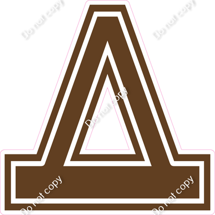 18" Greek Individual Flat Chocolate - Alphabet Pieces Delta