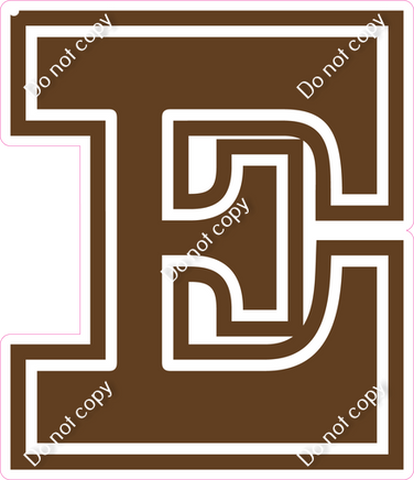 18" Greek Individual Flat Chocolate - Alphabet Pieces Epsilon