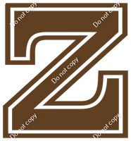 18" Greek Individual Flat Chocolate - Alphabet Pieces Zeta