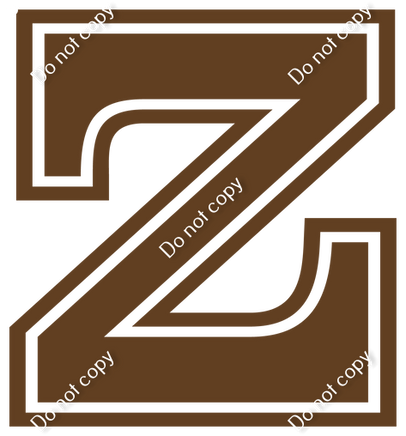 18" Greek Individual Flat Chocolate - Alphabet Pieces Zeta