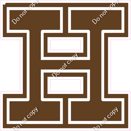 18" Greek Individual Flat Chocolate - Alphabet Pieces Eta