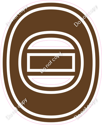 18" Greek Individual Flat Chocolate - Alphabet Pieces Theta
