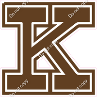 18" Greek Individual Flat Chocolate - Alphabet Pieces Kappa