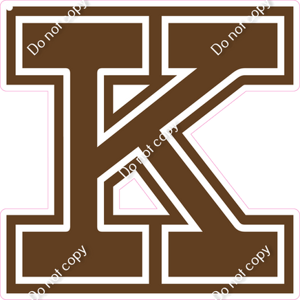 18" Greek Individual Flat Chocolate - Alphabet Pieces Kappa