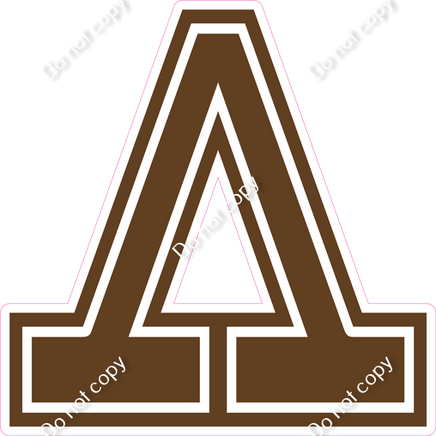 18" Greek Individual Flat Chocolate - Alphabet Pieces Lambda
