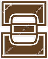 18" Greek Individual Flat Chocolate - Alphabet Pieces Xi