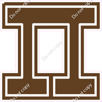 18" Greek Individual Flat Chocolate - Alphabet Pieces Pi