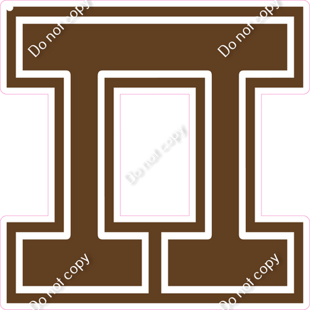 18" Greek Individual Flat Chocolate - Alphabet Pieces Pi