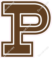 18" Greek Individual Flat Chocolate - Alphabet Pieces Rho