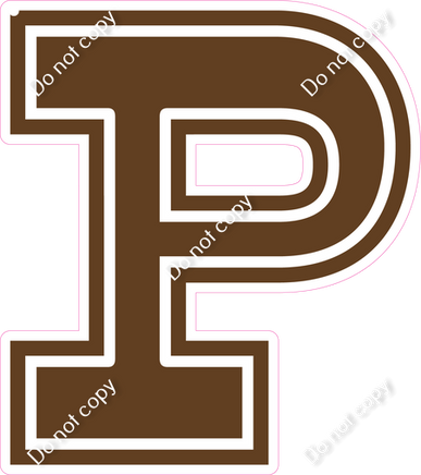 18" Greek Individual Flat Chocolate - Alphabet Pieces Rho