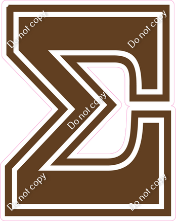 18" Greek Individual Flat Chocolate - Alphabet Pieces Sigma