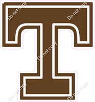 18" Greek Individual Flat Chocolate - Alphabet Pieces Tau