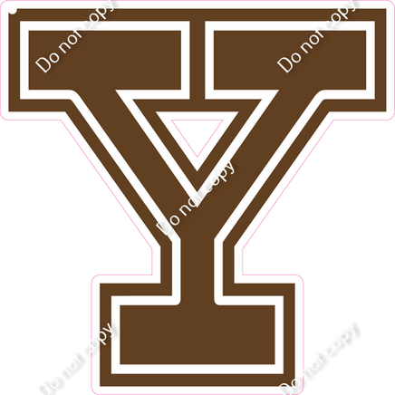 18" Greek Individual Flat Chocolate - Alphabet Pieces Upsilon