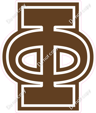 18" Greek Individual Flat Chocolate - Alphabet Pieces Phi